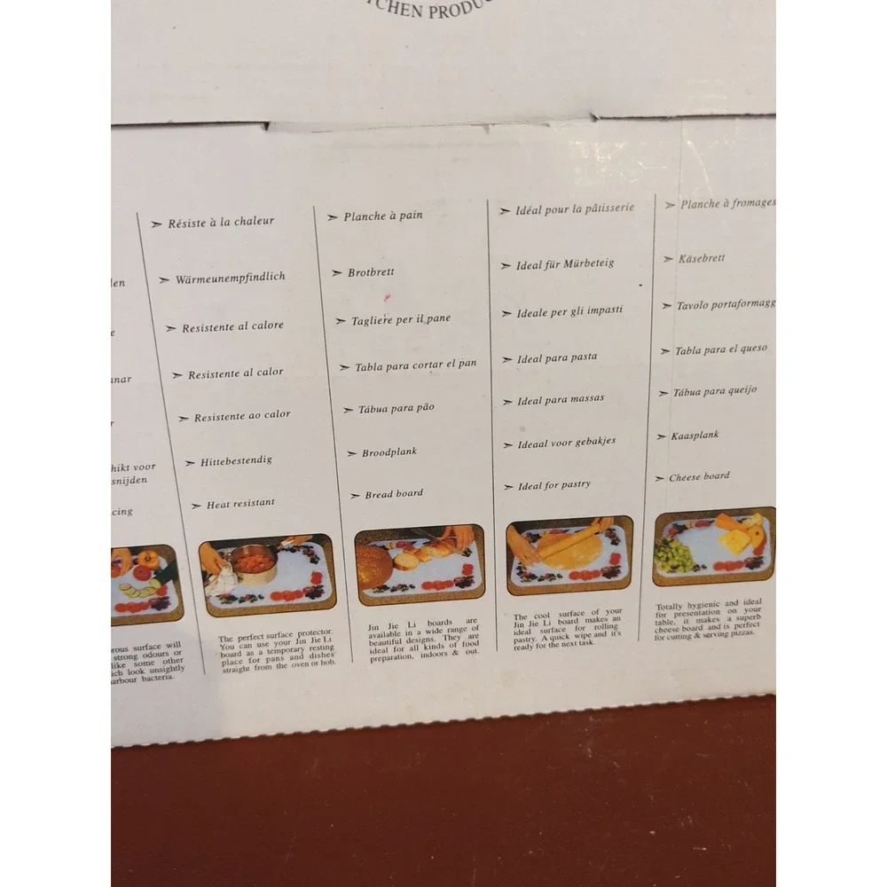 NOS The Universal Kitchen Board Multiple uses ,Safety Glass, Holiday Holly